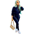 Women Solid Color Long Sleeve Zipper Jogger Set Sweatsuit Outfits Women Track Suit Fall 2 Piece Pants Set